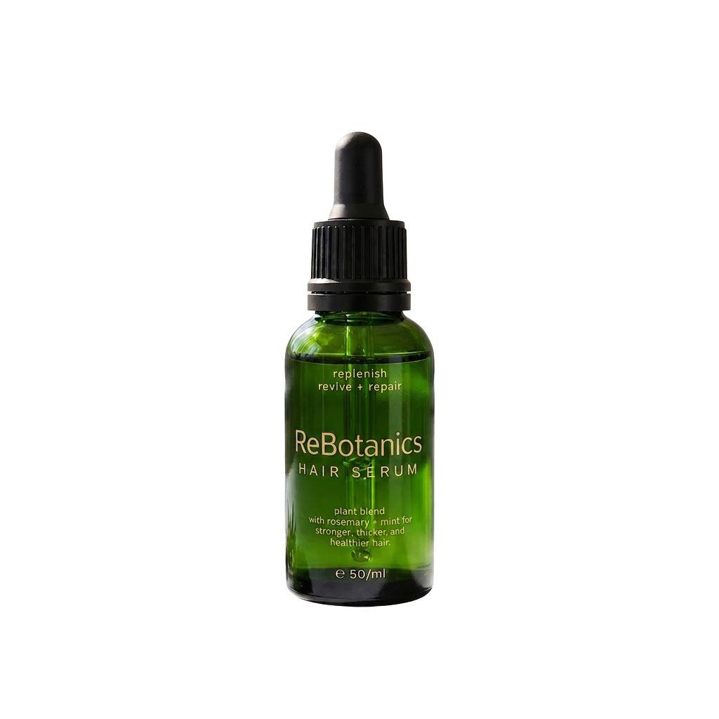ReBotanics serum 50ml bottle with rosemary and mint plant blend