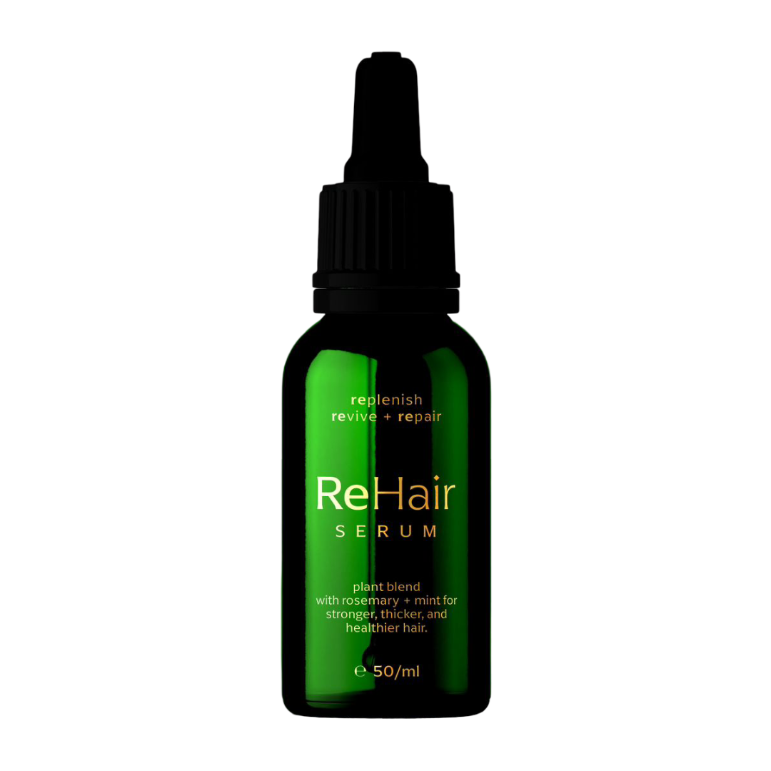 ReHair serum 50ml bottle with rosemary and mint plant blend
